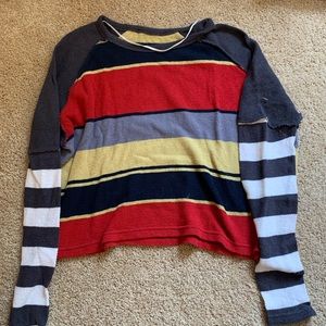 Multi color cropped sweater